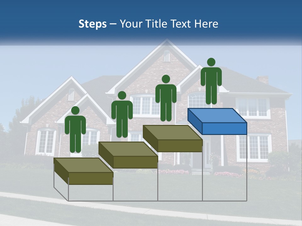 A Brick House With A Blue Sky In The Background PowerPoint Template