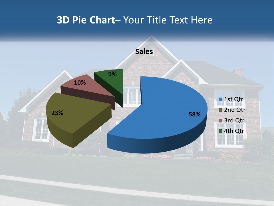 A Brick House With A Blue Sky In The Background PowerPoint Template
