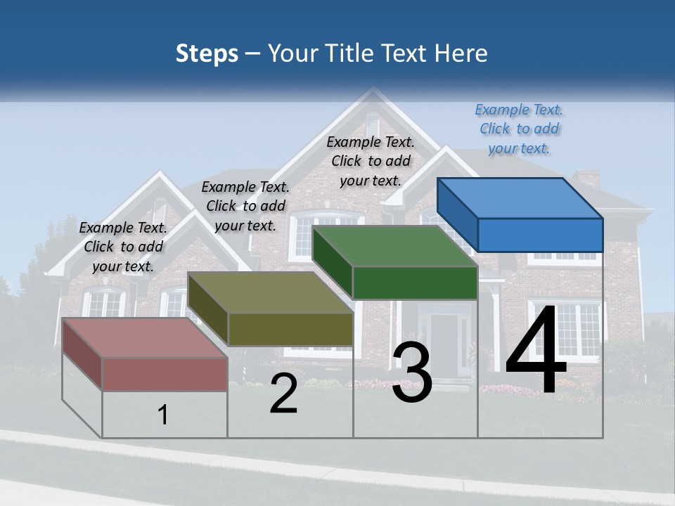 A Brick House With A Blue Sky In The Background PowerPoint Template