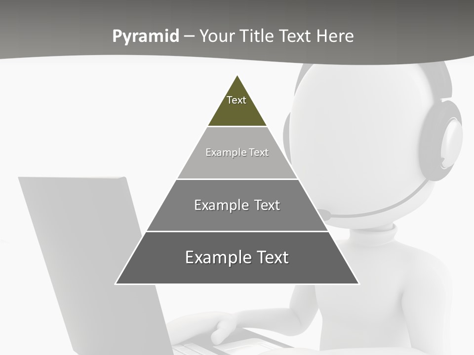 A Person Wearing A Headset Using A Laptop PowerPoint Template
