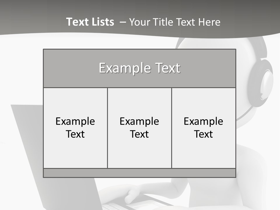 A Person Wearing A Headset Using A Laptop PowerPoint Template