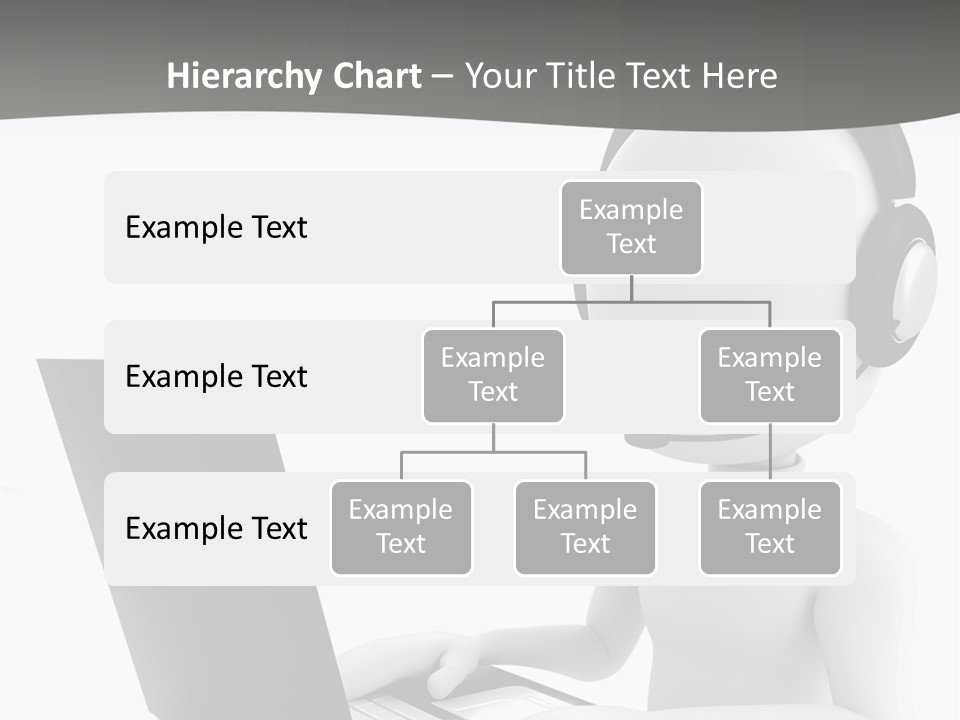 A Person Wearing A Headset Using A Laptop PowerPoint Template