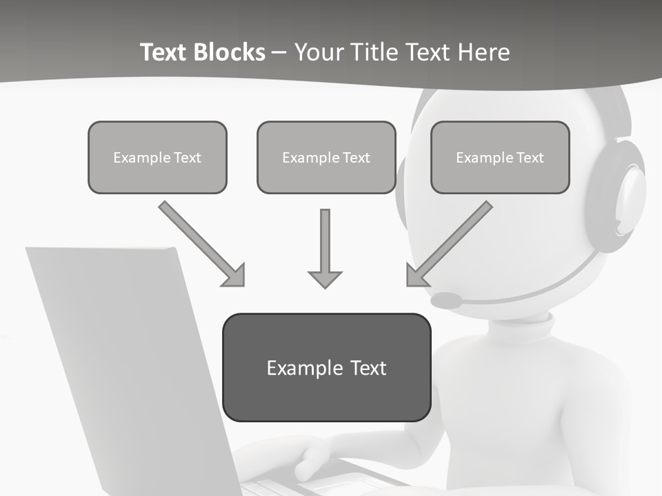 A Person Wearing A Headset Using A Laptop PowerPoint Template