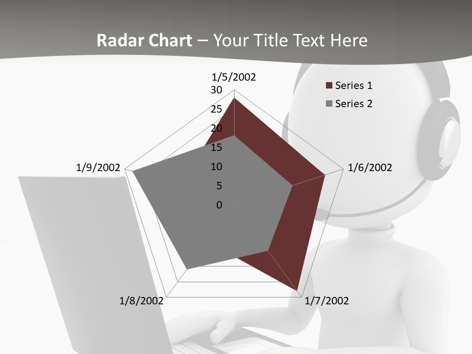 A Person Wearing A Headset Using A Laptop PowerPoint Template