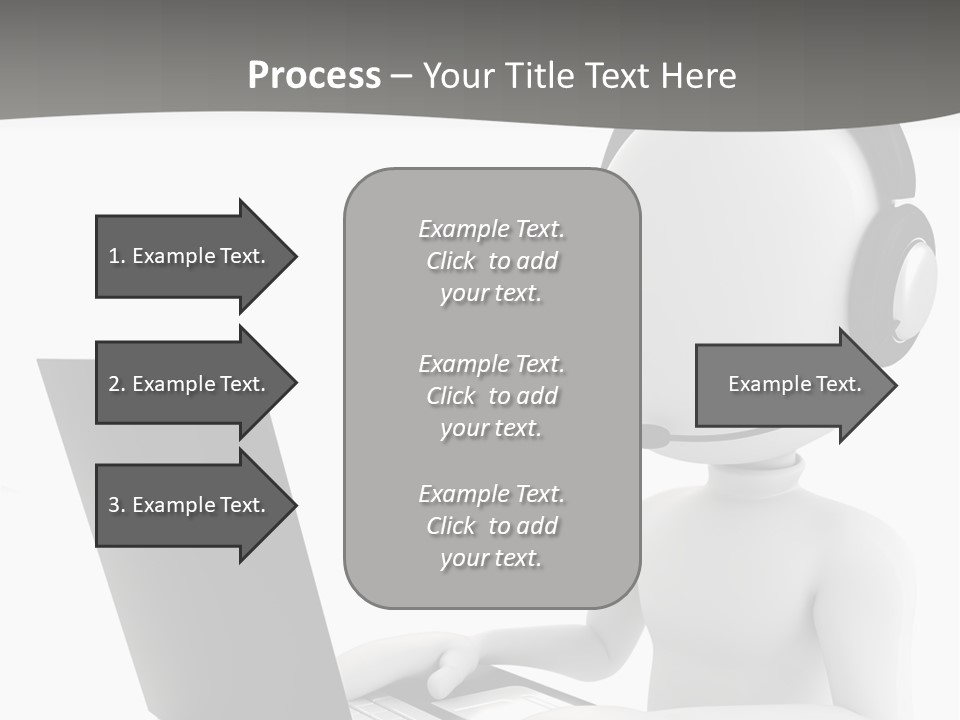 A Person Wearing A Headset Using A Laptop PowerPoint Template