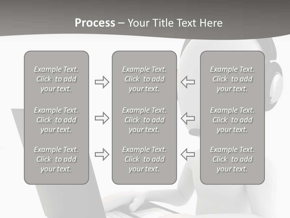 A Person Wearing A Headset Using A Laptop PowerPoint Template