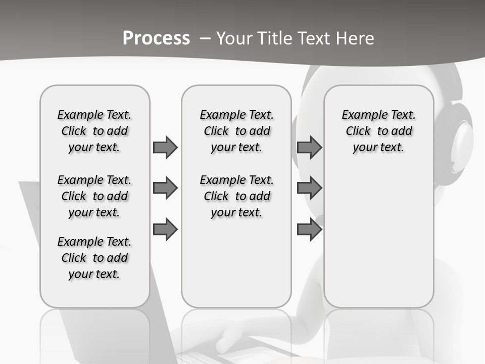 A Person Wearing A Headset Using A Laptop PowerPoint Template