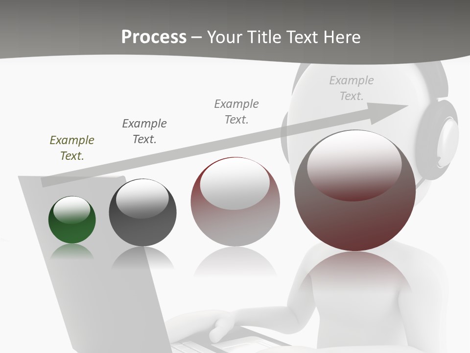 A Person Wearing A Headset Using A Laptop PowerPoint Template