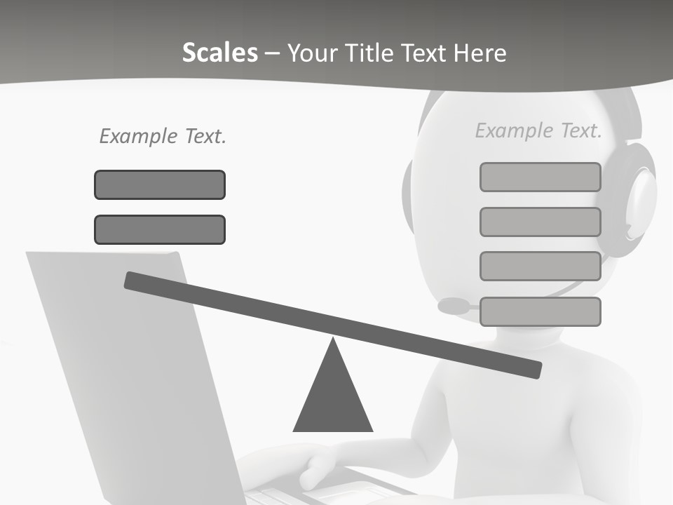 A Person Wearing A Headset Using A Laptop PowerPoint Template