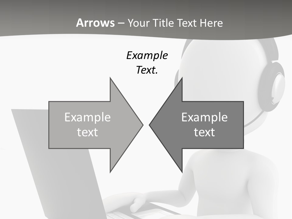 A Person Wearing A Headset Using A Laptop PowerPoint Template