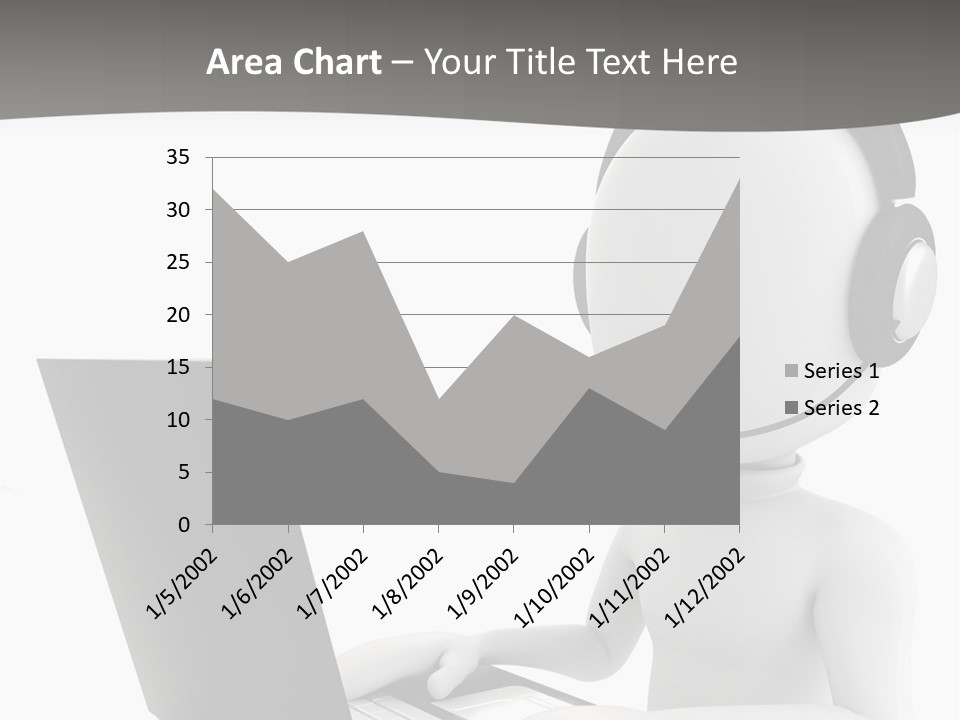 A Person Wearing A Headset Using A Laptop PowerPoint Template