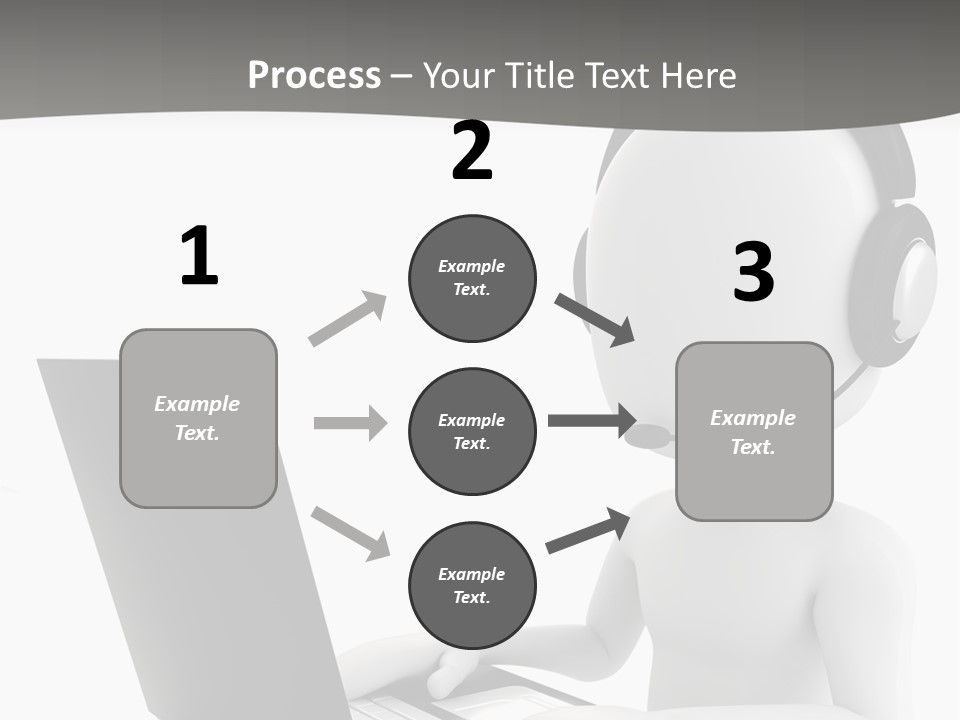 A Person Wearing A Headset Using A Laptop PowerPoint Template