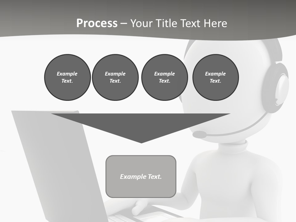 A Person Wearing A Headset Using A Laptop PowerPoint Template