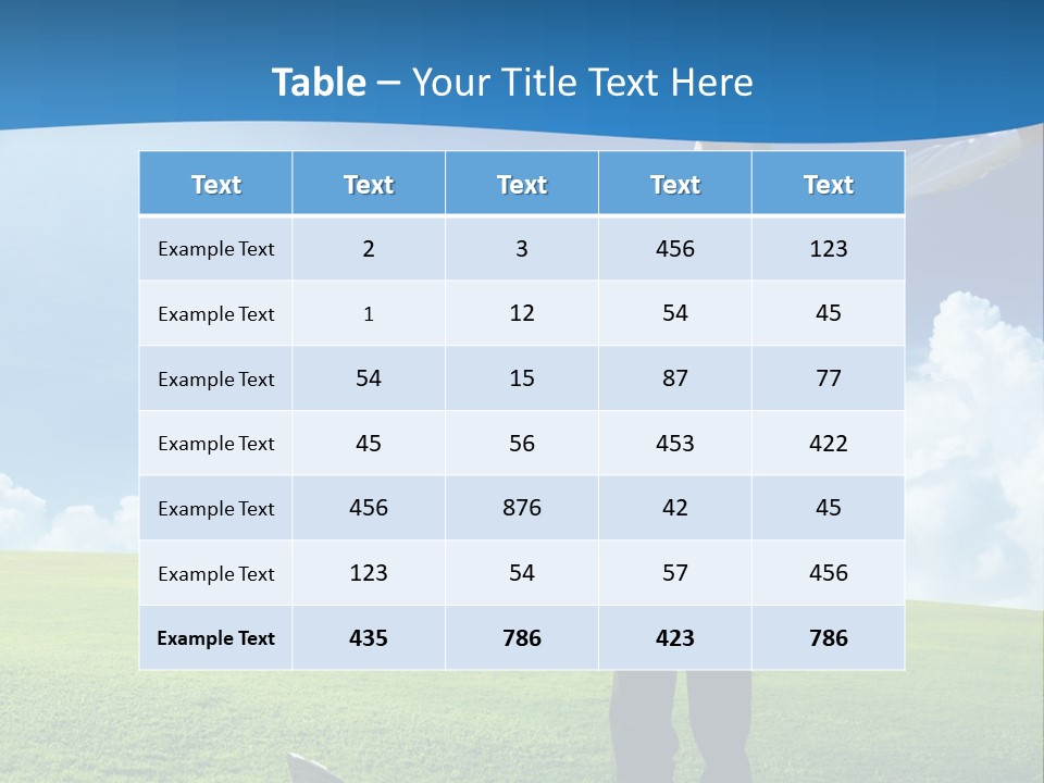 A Man Standing In A Field With His Arms Outstretched PowerPoint Template