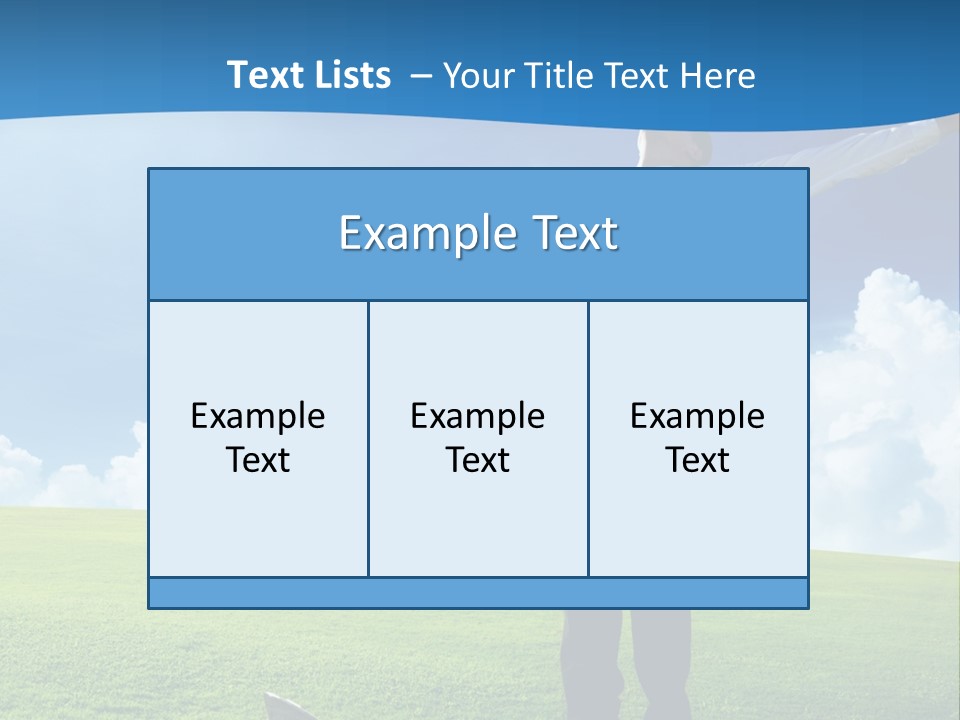A Man Standing In A Field With His Arms Outstretched PowerPoint Template