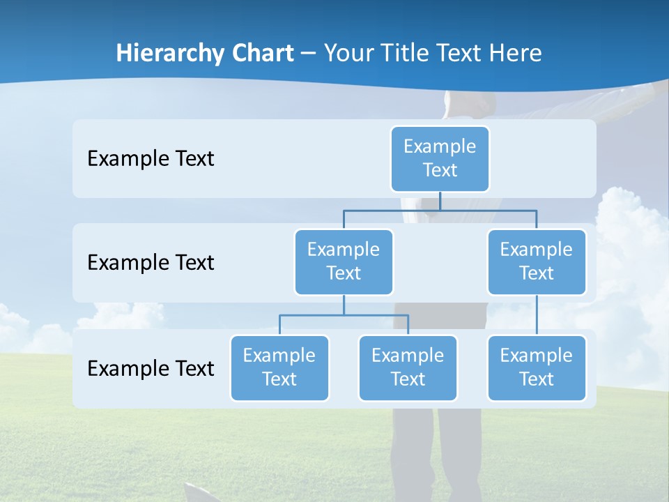 A Man Standing In A Field With His Arms Outstretched PowerPoint Template