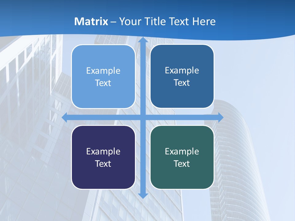 A Group Of Skyscrapers With A Blue Sky In The Background PowerPoint Template