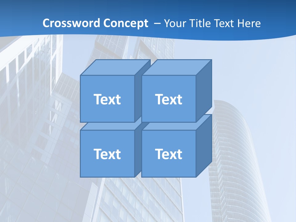 A Group Of Skyscrapers With A Blue Sky In The Background PowerPoint Template