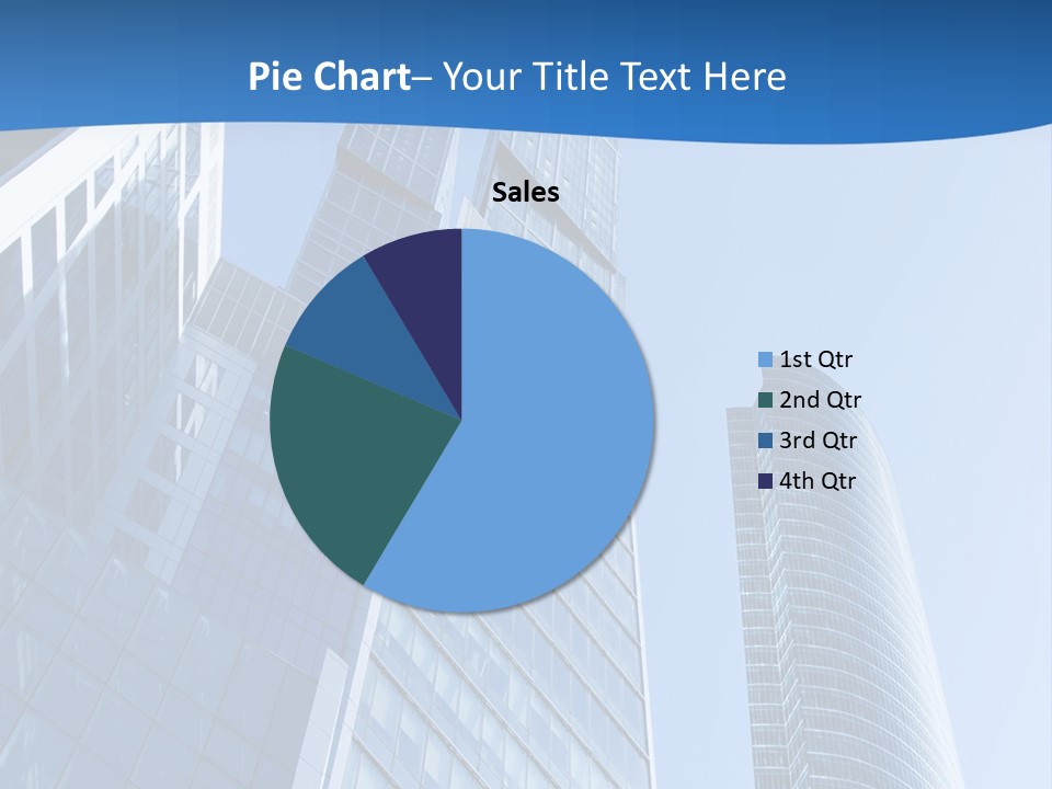 A Group Of Skyscrapers With A Blue Sky In The Background PowerPoint Template
