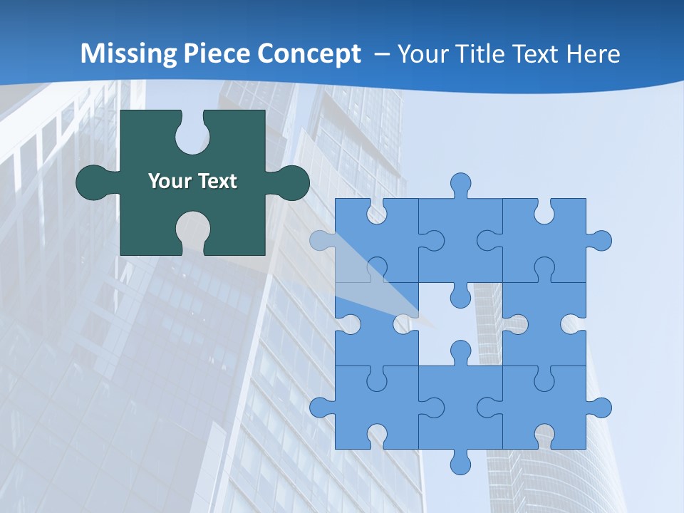 A Group Of Skyscrapers With A Blue Sky In The Background PowerPoint Template