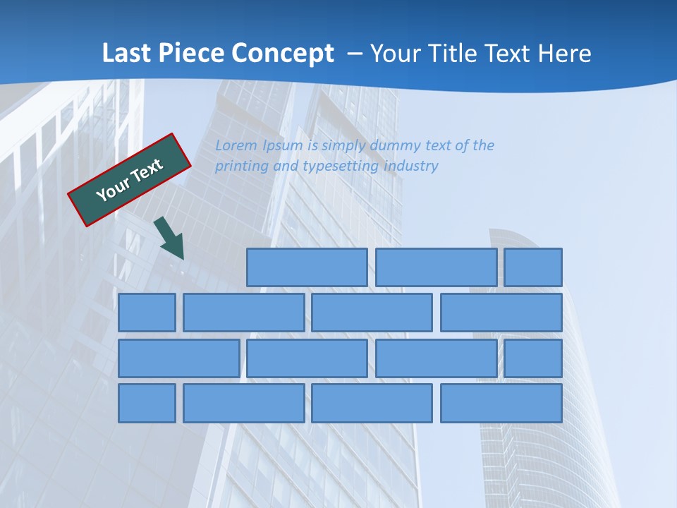 A Group Of Skyscrapers With A Blue Sky In The Background PowerPoint Template