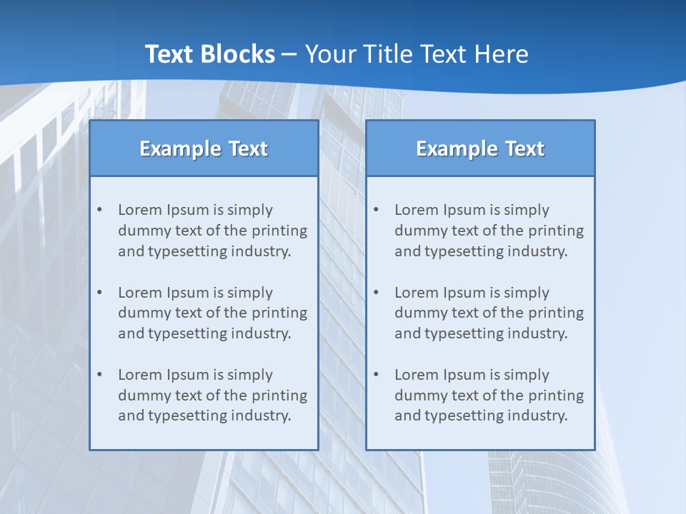 A Group Of Skyscrapers With A Blue Sky In The Background PowerPoint Template