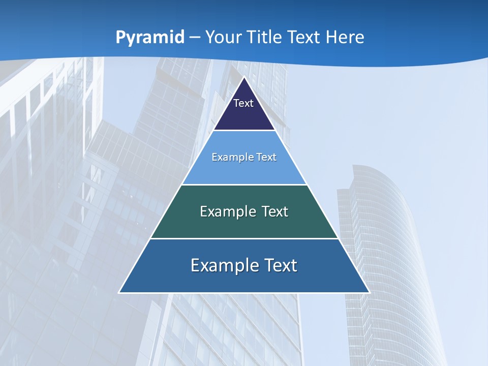 A Group Of Skyscrapers With A Blue Sky In The Background PowerPoint Template