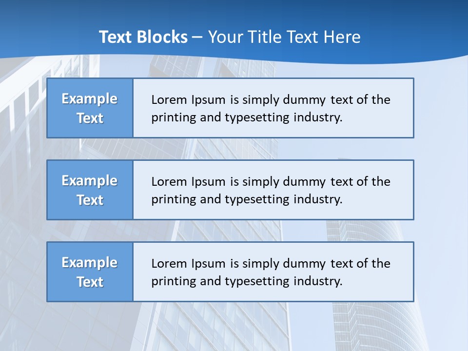 A Group Of Skyscrapers With A Blue Sky In The Background PowerPoint Template