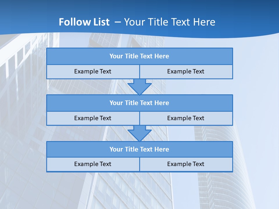 A Group Of Skyscrapers With A Blue Sky In The Background PowerPoint Template
