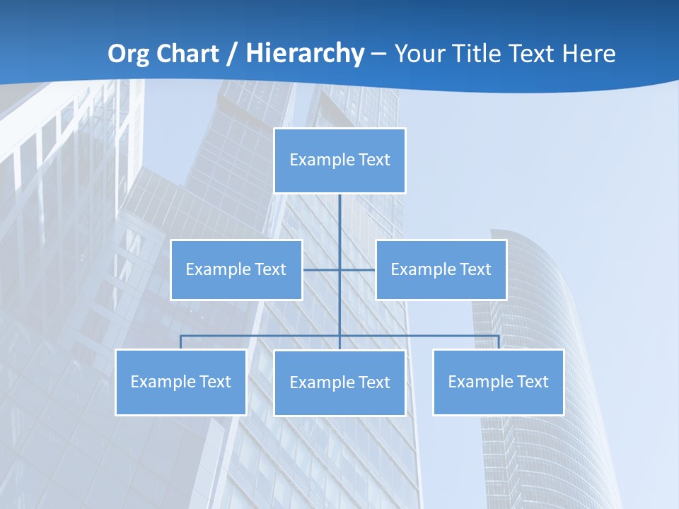 A Group Of Skyscrapers With A Blue Sky In The Background PowerPoint Template
