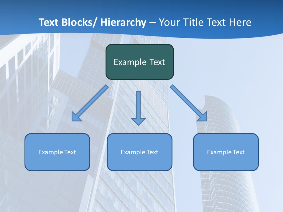 A Group Of Skyscrapers With A Blue Sky In The Background PowerPoint Template