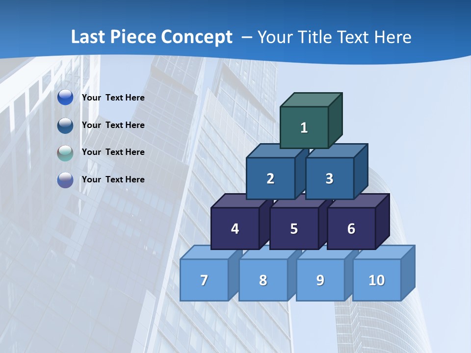 A Group Of Skyscrapers With A Blue Sky In The Background PowerPoint Template