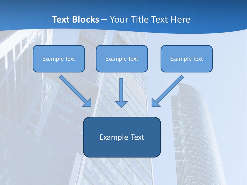 A Group Of Skyscrapers With A Blue Sky In The Background PowerPoint Template