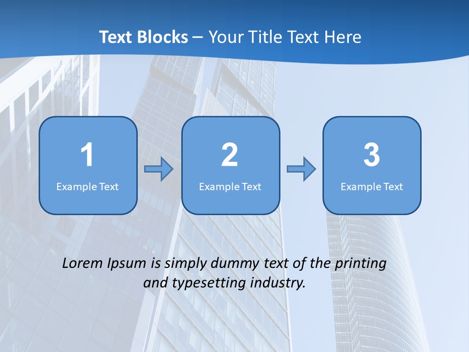 A Group Of Skyscrapers With A Blue Sky In The Background PowerPoint Template