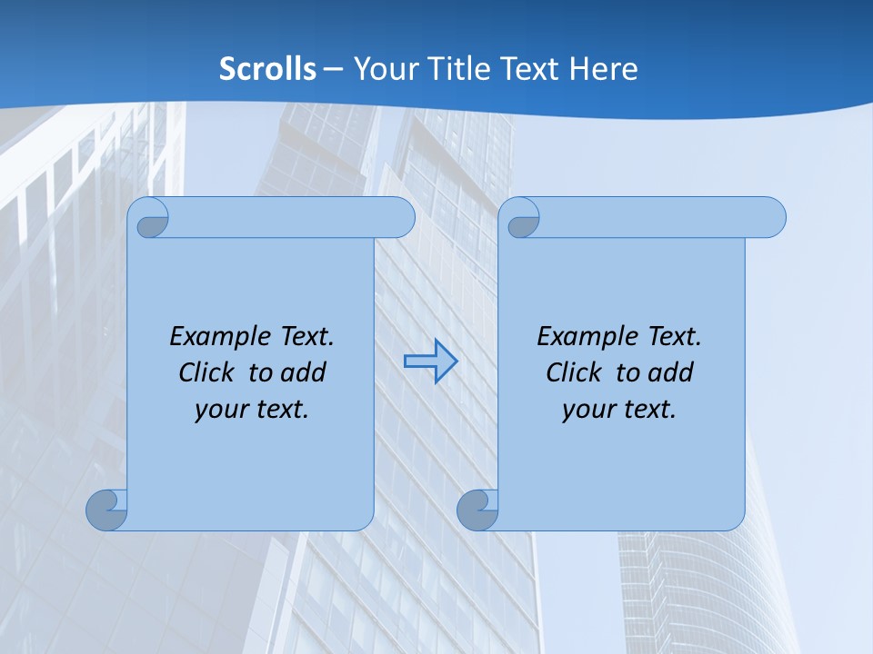 A Group Of Skyscrapers With A Blue Sky In The Background PowerPoint Template