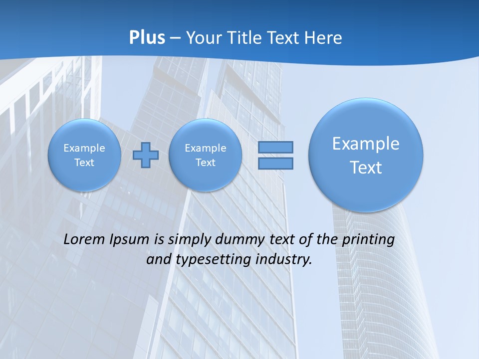 A Group Of Skyscrapers With A Blue Sky In The Background PowerPoint Template