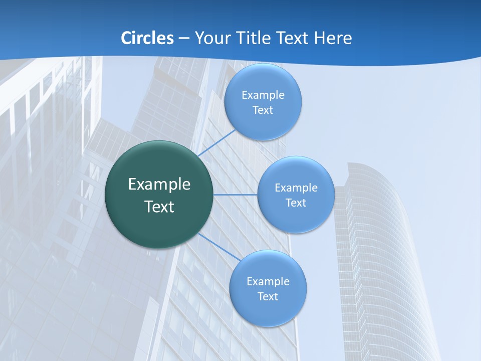 A Group Of Skyscrapers With A Blue Sky In The Background PowerPoint Template