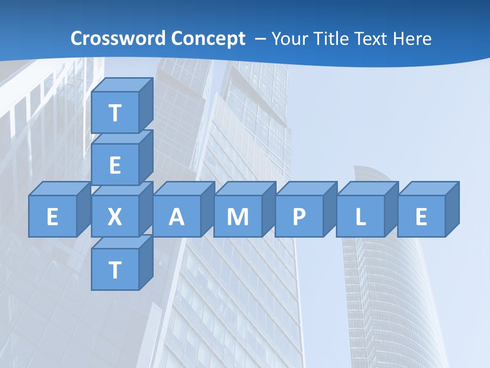 A Group Of Skyscrapers With A Blue Sky In The Background PowerPoint Template