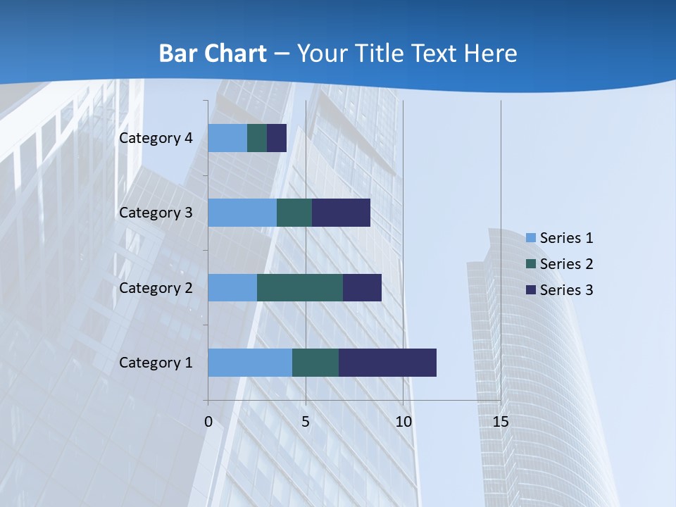 A Group Of Skyscrapers With A Blue Sky In The Background PowerPoint Template