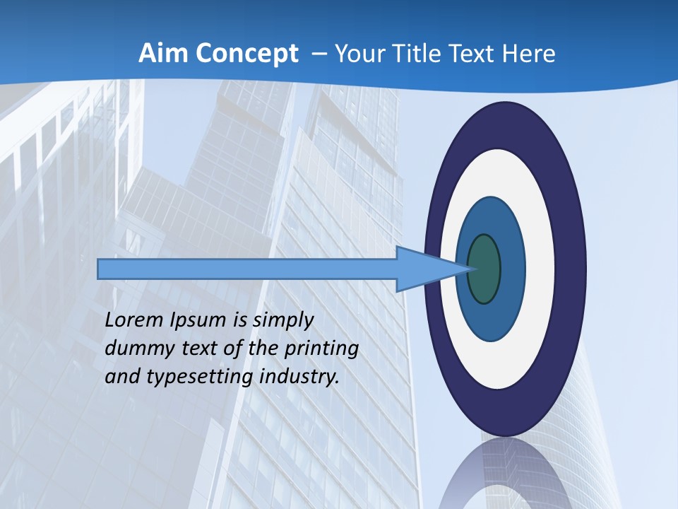 A Group Of Skyscrapers With A Blue Sky In The Background PowerPoint Template