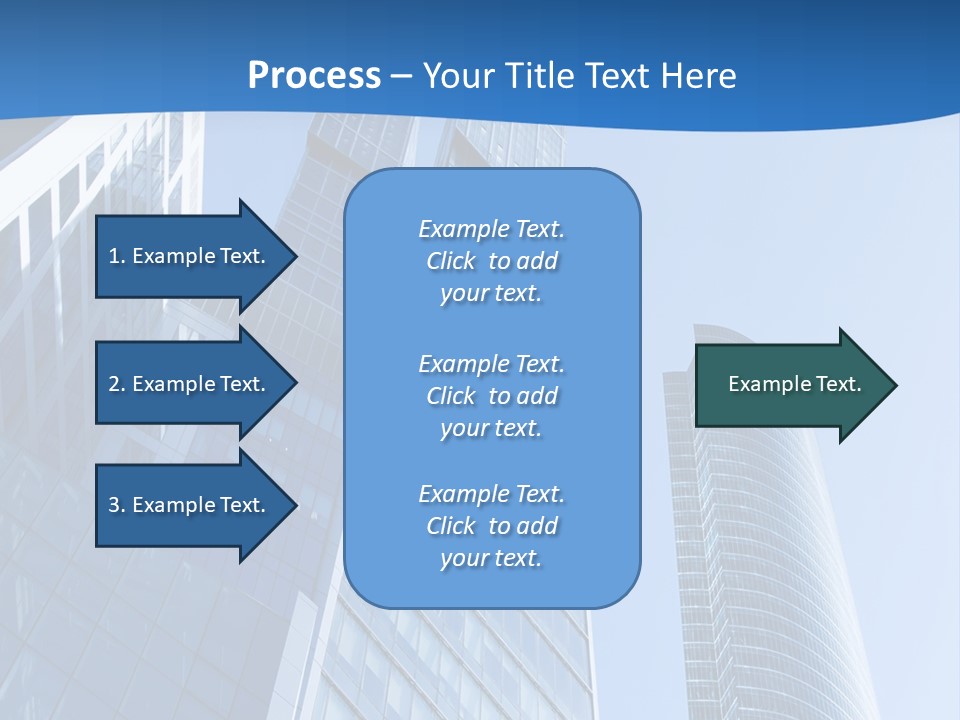 A Group Of Skyscrapers With A Blue Sky In The Background PowerPoint Template
