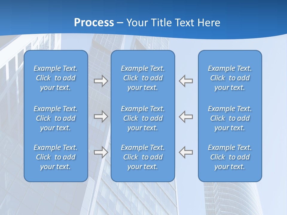 A Group Of Skyscrapers With A Blue Sky In The Background PowerPoint Template