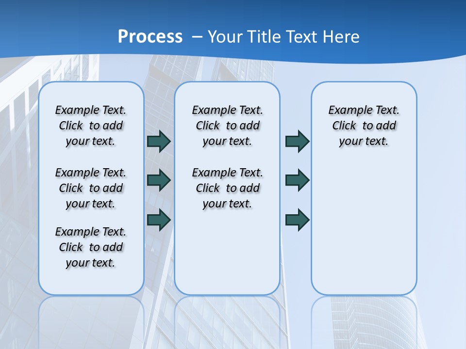 A Group Of Skyscrapers With A Blue Sky In The Background PowerPoint Template