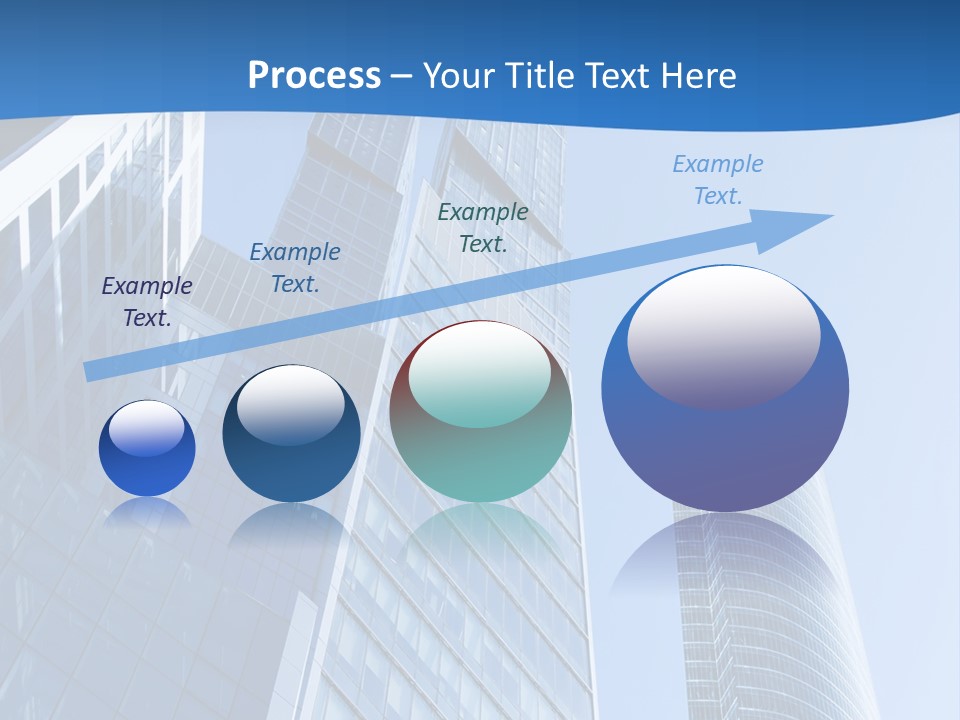 A Group Of Skyscrapers With A Blue Sky In The Background PowerPoint Template