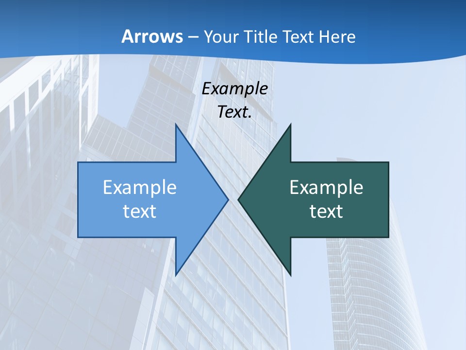 A Group Of Skyscrapers With A Blue Sky In The Background PowerPoint Template