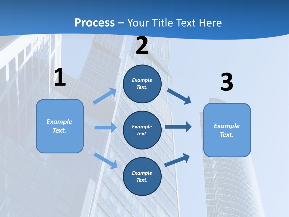 A Group Of Skyscrapers With A Blue Sky In The Background PowerPoint Template