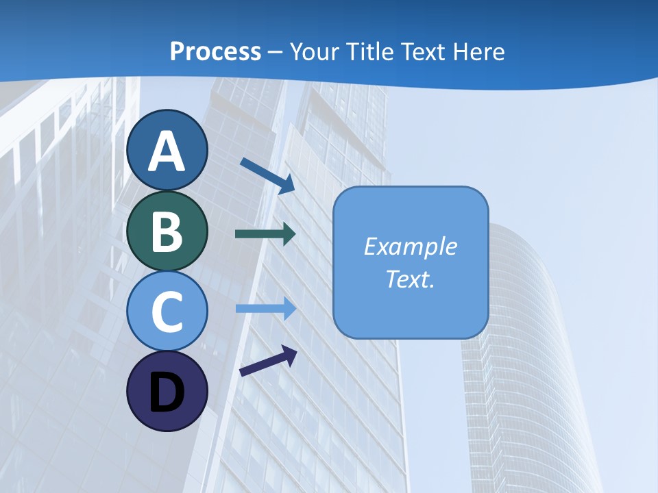 A Group Of Skyscrapers With A Blue Sky In The Background PowerPoint Template