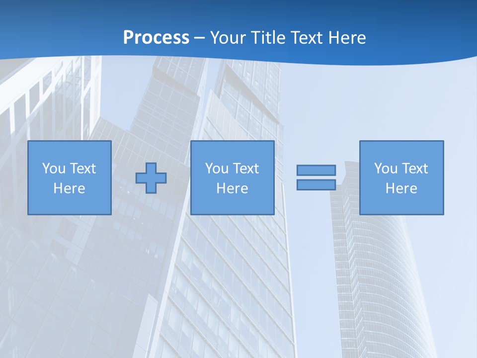 A Group Of Skyscrapers With A Blue Sky In The Background PowerPoint Template