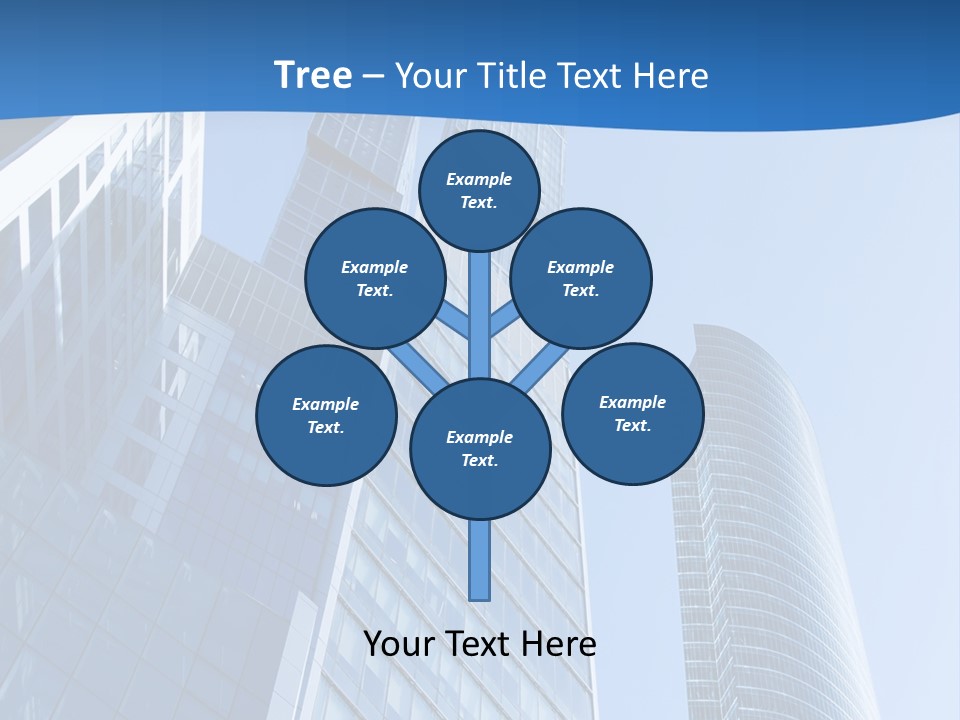 A Group Of Skyscrapers With A Blue Sky In The Background PowerPoint Template