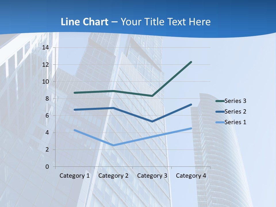 A Group Of Skyscrapers With A Blue Sky In The Background PowerPoint Template
